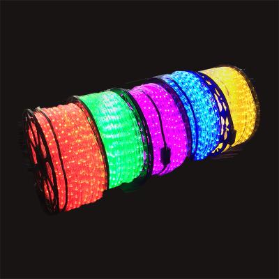 China Multi color 12/24v/110/220v wide range voltage high quality Christmas 50/100M roll decorating LED rope light CE ROHS ETL for sale