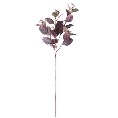 China Home Decor Artificial Seeded Oval Eucalyptus Branches Filler Greenery for Wedding Centerpiece and Bouquet Flower Arrangement for sale