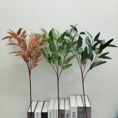 China Home Decor Faux Greenery Silver Dollar Eucalyptus Silk Leaf Stems Branches Green Bulk For Party Wedding Home Decoration for sale