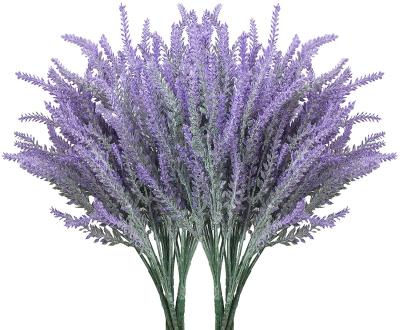 China With 6 Branches Amazon Lavender Artificial Faux Plastic Purple Flowers For Garden Patio Window Crate Table Home Wedding Centerpieces for sale