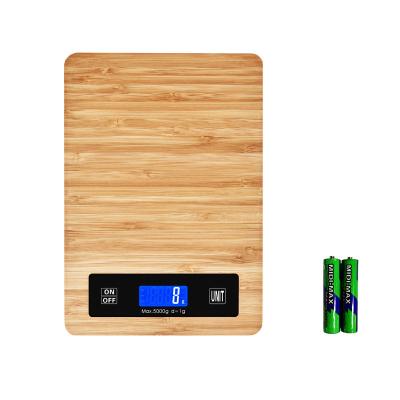 China High Accuracy Strain Gauge System Factory Sale 5KG Max Capacity Kitchen Scale Blue Tooth Electronic Bamboo Kitchen Scale for sale