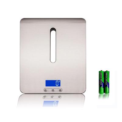 China Tare Function High Precision Stainless Steel Ultra-Portable Scale With Blue Backlight for sale