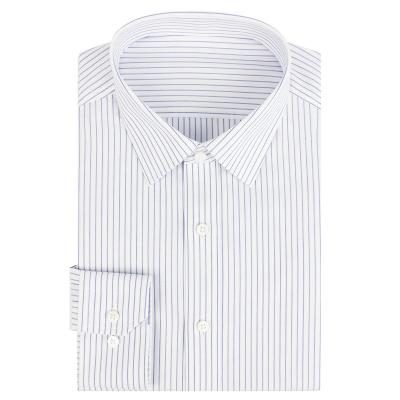 China Cotton Free Business Long Sleeve Shirt Anti-Shrink Striped Men's Ironing Slim Dress Shirt for sale