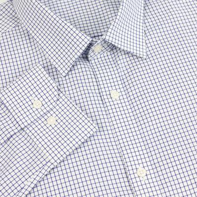 China Mens Dress Shirts Latest Dress Designs Wholesale Cotton Check Anti-pilling Long Sleeve Mens Shirt for sale