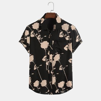 China Custom printed anti-pilling men's beach shirt, classy party, short sleeve, printed Hawaiian men's shirt, casual for sale