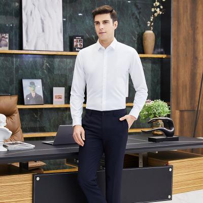 China Anti-pilling Customize Mens Dress Shirt High End 100% Pure Cotton Formal Full Sleeve for sale