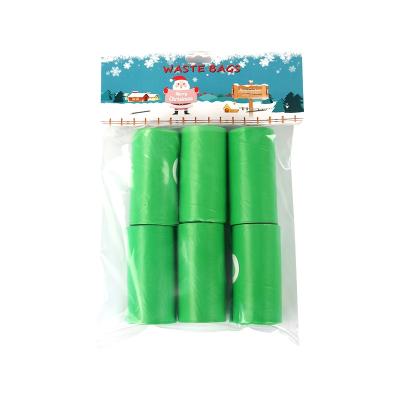 China 6 Rolls Pet Waste Bag Scent Degradable Degradable Dog Waste Bag Stored for sale