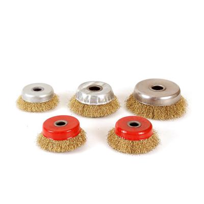 China 100 Type Angle Grinder Surface Rust Removal 3inch 16mm Wire Brush Cup Brush Grinder Carbon Brushes for sale