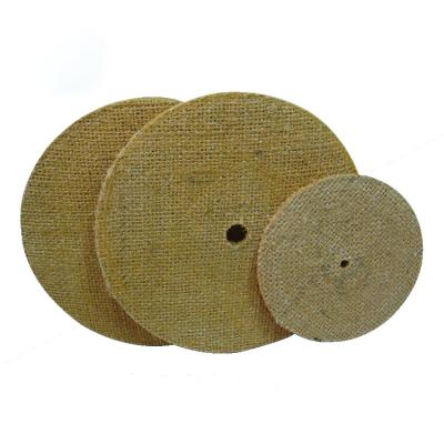 China Stainless Steel Yellow Color Polishing Hard Oil Treated Sisal Polishing Wheel For Kitchen Take Care Polishing for sale