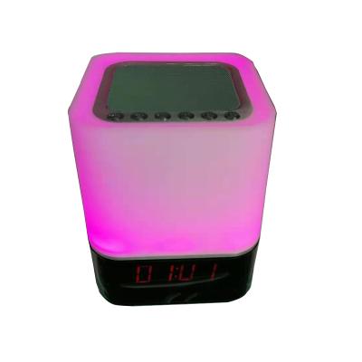 China New Fashion Phone Function BT Speakers LED Night Light Lamp Wireless Alarm Clock With Time Display for sale