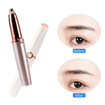 China Eyebrow Trimming Shaver Actions 360 Degree All Around Portable Rechargeable ABS Electric Eyebrow Trimmer for sale