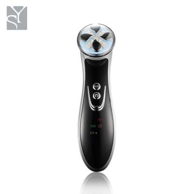 China Face Lift 4 in 1 Vibrating RF EMS Face Massager Beauty Care Device Facial Lifting Anti Aging for sale