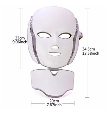 China Skin Tightening 7 Colors LED Photon Light Therapy Skin Beauty Face And Neck Facial Mask for sale