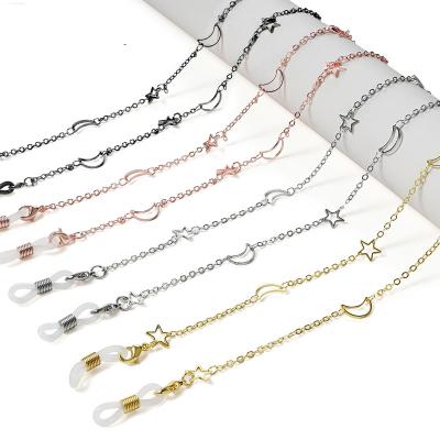 China Many Uses Shape Hollow Star Moon Sunglasses Chain Masking Chain Sunglasses Chain For Women for sale