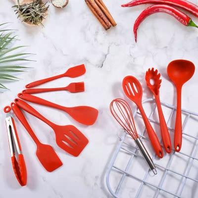 China Kitchen Utensils Silicone Safe Sustainable Food Grade Heat Resistant Cookware Set Nonstick Cookware Heat Resistant Cookware Set for sale