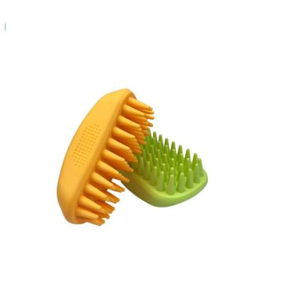 China Dogs Customized Cat Grooming Shower Tool Silicone Non-slip Dog Logo Rubber Dog Bath Brush for sale