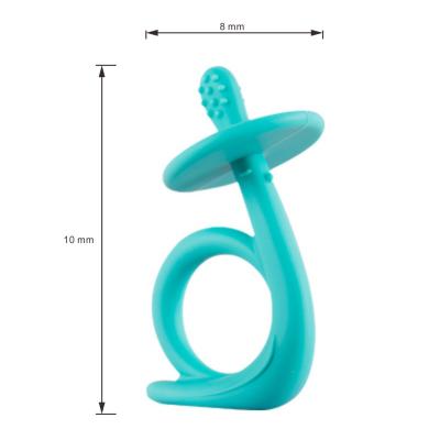 China NICERAPID BPA Free Eco-Friendly Silicone Teething Cute Snail Silicon Baby Handle Toy Animal Chewable Toys Custom Soothing Teether for sale