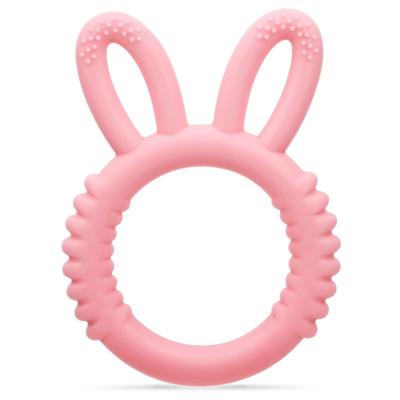 China Funny Design Toys Easy-to-Grip Rabbit Shaped Silicone Chewing Baby Teething Teether Toys For Baby for sale