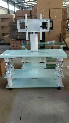 China Newly Promotional TV Stand Glass Table For LCD TV for sale