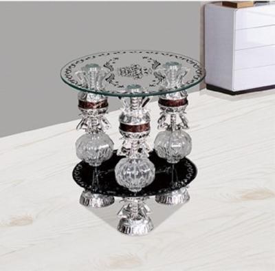 China Small practical purple glass coffee table 44*44 factory direct sale for sale