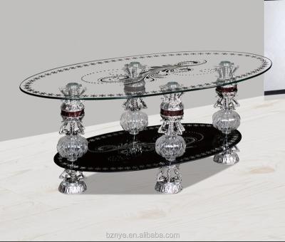 China Coffee Table Fashion Shaped Glass Tea Table Design For Leisure for sale