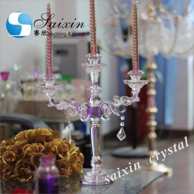 China European style inexpensive 3am crystal candle holder to wedding cadelabra ZT-016 for sale