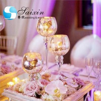 China Wedding tealight centerpiece ZT-005 wholesale mercury glass candle holder votive tealight candle holder for sale