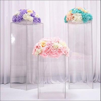 China Wedding Acrylic Event Decoration Column Pillars Aisle Decor For Wedding Decoration for sale