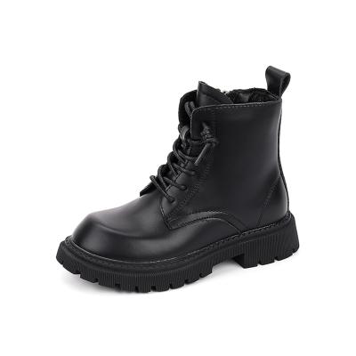 China Fashion Kids Martin Boots Kids Lace Up Boot Black Thermal Unisex Winter Boots For Children for sale