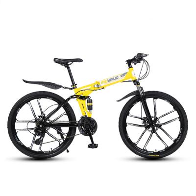 China High Quality Good Prices 26Inch 27 Speed ​​Spring Fork (Low Speed ​​No Damping) Mens Womens Folding Mountain Bike for sale