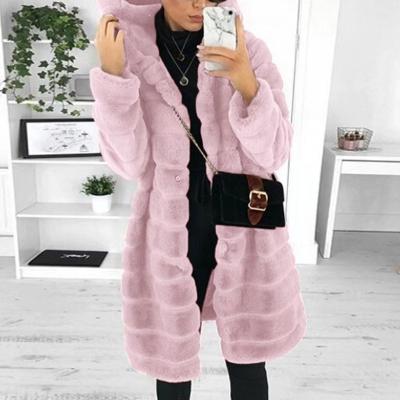 China 2021 Fashion Winter Luxury Warm Coat Anti-wrinkle Fluffy Faux Fur Long Plus Size Women Fur Coat for sale