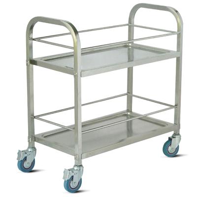 China Hot Selling Stainless Steel Beverage Cart Restaurant Hotel Cart Service Cart Cleaning Cart 75x40x90cm (Small) 85x45x90cm (Middle) 95x50x90cm (Large) for sale