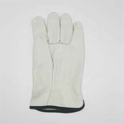 China Industry Factory New White Soft Sheepskin Leather Glove Training Welding Gloves for sale