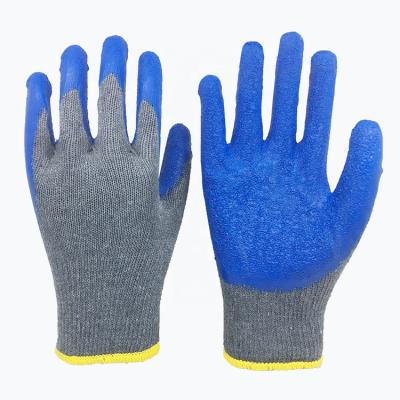 China Cheap Shell Latex Coated Knit Work Gloves Cotton Agriculture Work Gloves for sale