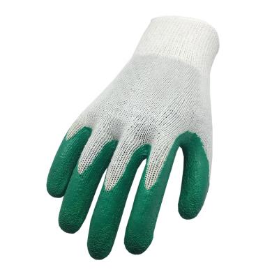 China Agriculture 10G 2thread Polycotton Latex Work Gloves for sale