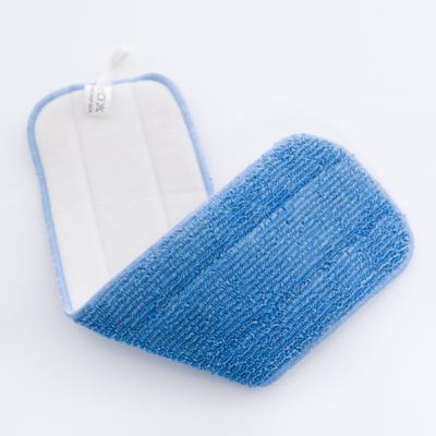 China Sustainable Wet Dry Mops Flat Wipe Base Blue Microfiber Mop Pads Head for sale