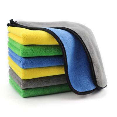 China Sustainable Microfiber Cleaning Cloth Houseware Cleaning Towels Premium Lint Free Microfiber Towel Two-sides for sale