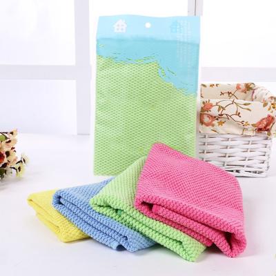 China New 35x35cm Large Sustainable Pearl Rag Microfiber Cleaning Towel With Super Absorbent And Durable for sale