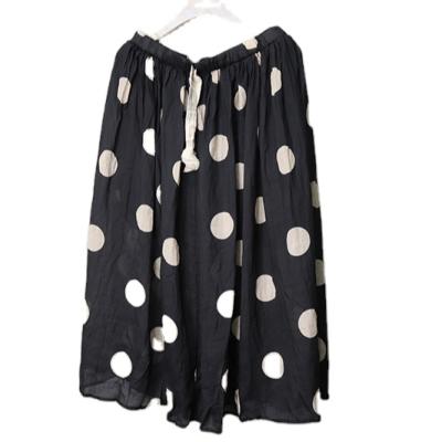 China Plus size 2020 new ladies polka dot long skirt women's a-line casual long skirt skirt for sale