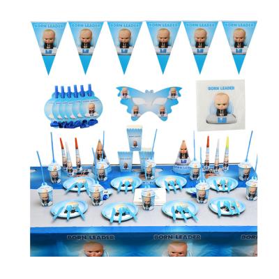 China Disposable Boy BACKED LEADE Party Hat Kid Birthday Favors Themed Banner Party Supplies Tableware Decorate for sale