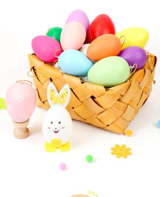 China 12pcs Diy Plastic Handmade Simulation Thanksgiving Eggs Colorful Halloween Easter Eggs For Easter Decoration for sale