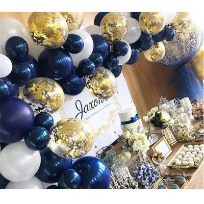 China Beautiful 109pcs Colorful Ink Blue Navy Starry Night Balloon Chain Adult Birthday Party Background Wall Decoration Banquet Layout for sale