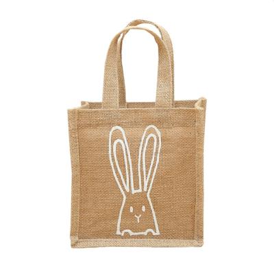 China Reusable Pure Organic Recycled Jute Tote Shopping Bag Jute From Tote Wholesale Custom Print Handle Logo for sale