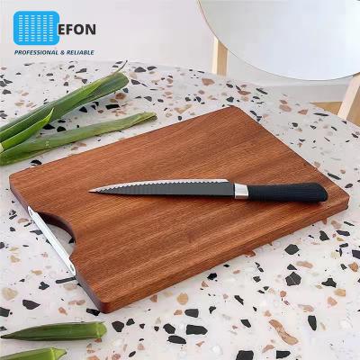 China Chinese Style All-Wood Household Chopper Dish Kitchen Sapele Chopper Ebony Wood Viable Solid Wood Auxiliary Cutting Board for sale