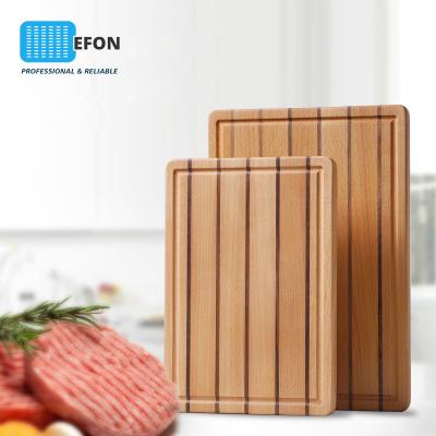 China Steak Board Wood Cutting Board Cooked Meat Dish Restaurant Cut Steak Pizza Steak Sustainable Solid Wood Western Board for sale