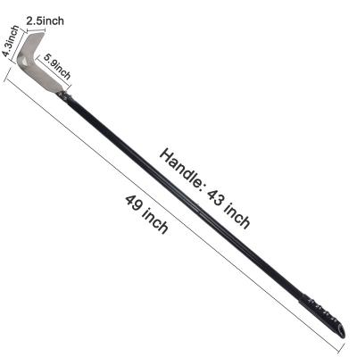 China 43 Inch Workable Handle Oven Brass Scraper Grill Long Combination Handle Professional Pizza Brass Oven Cleaning Tool for sale