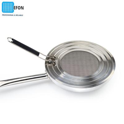 China Efon 30cm Stainless Steel Oil Splatter Cover Folding Stocked Cover for Cooking Kitchen Tools to Prevent Oil Splatter for sale