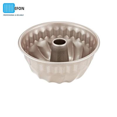 China Efon Stocked Mini Bundt Pan 4 Inch Non-Stick Tube Pan Kugelhopf Mold for Oven and Baking Bake Care Cupcake Bread Mold for sale