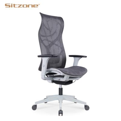 China (Size) Mesh Office Chair Computer Ergonomic Adjustable Office Chairs Swivel Gray Office Chair for sale