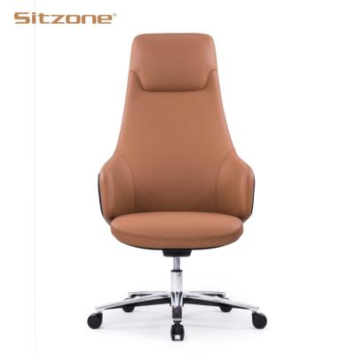 China Luxury Design Boss High Back Leather Office Chair Executive Chair (Height) Adjustable for sale